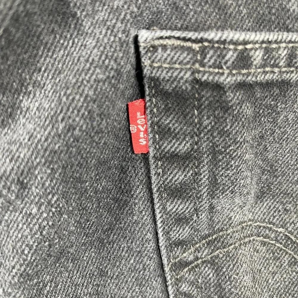 Levis 505 Mens W34 L34 Regular Fit Faded Black Wash Denim Jeans Straight